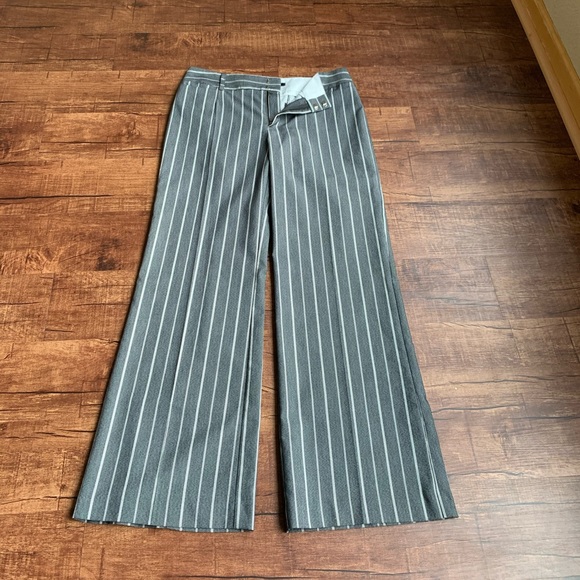 Nanette Lepore made in USA bold gray stripes pants